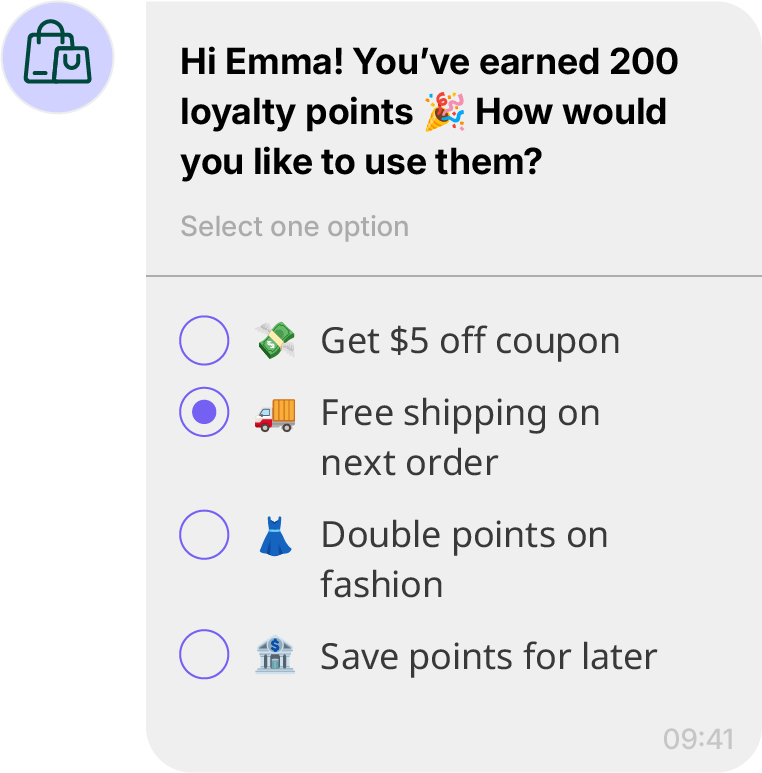 Viber Lists Message - Retail