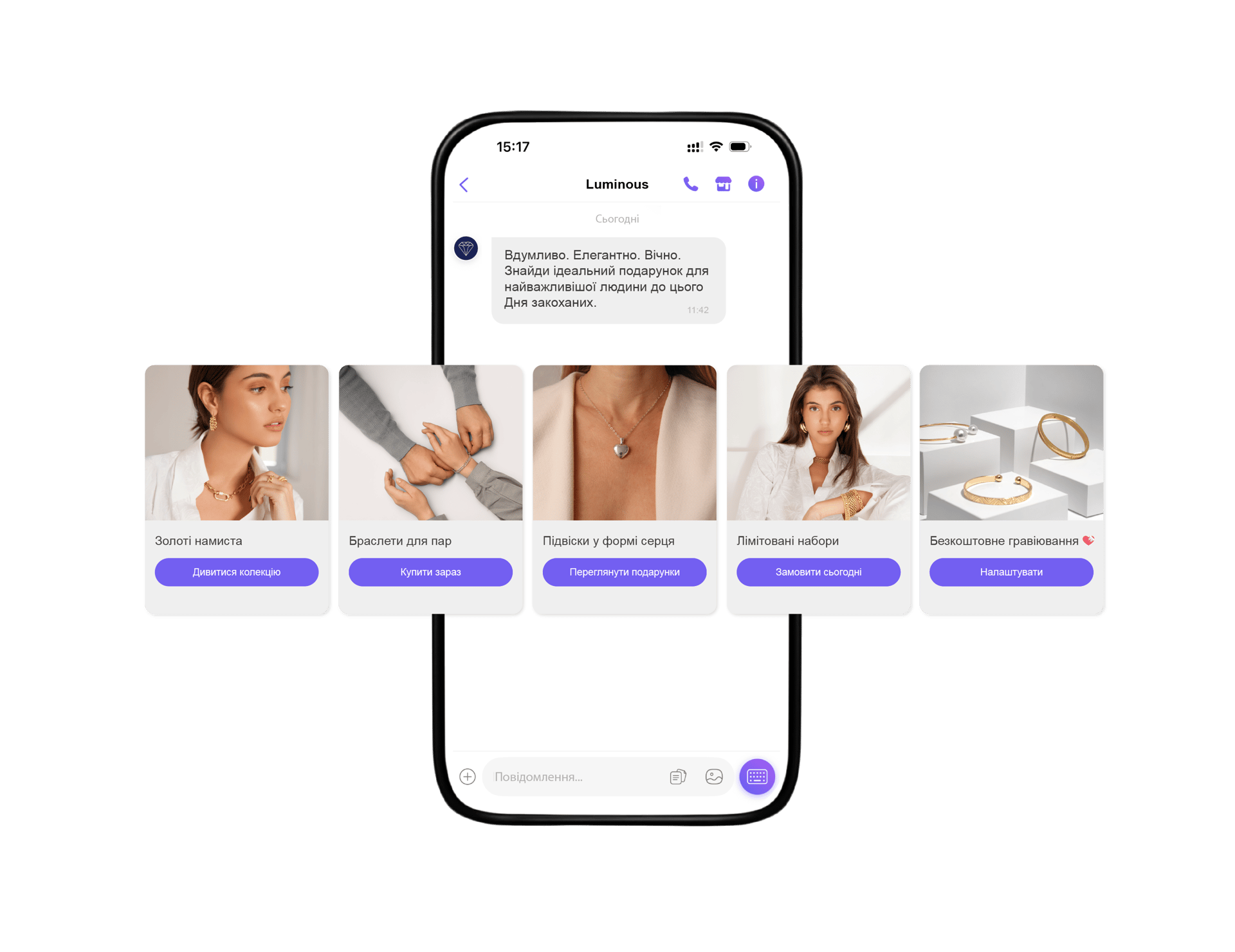 Повідомлення-карусель Viber - Електронна комерція